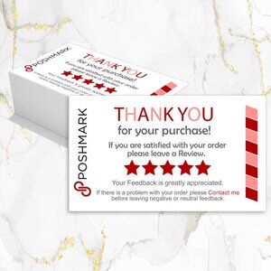 60 POSHMARK Thank you cards